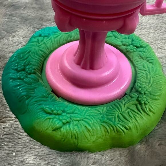 Vintage Littlest Pet Shop Garden Tag Pets Replacement Pink Birdbath 1995 Kenner - Picture 4 of 7